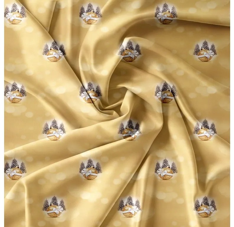 FÁK ÉS DÍSZEK sárga  mikroszálas ágynemű + SOFT fehér mikroplüss lepedő 90x200 cm