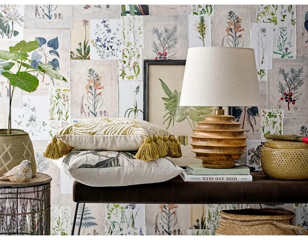 Sötét natúr színű asztali lámpa textil búrával (magasság 54 cm) Svale – Bloomingville