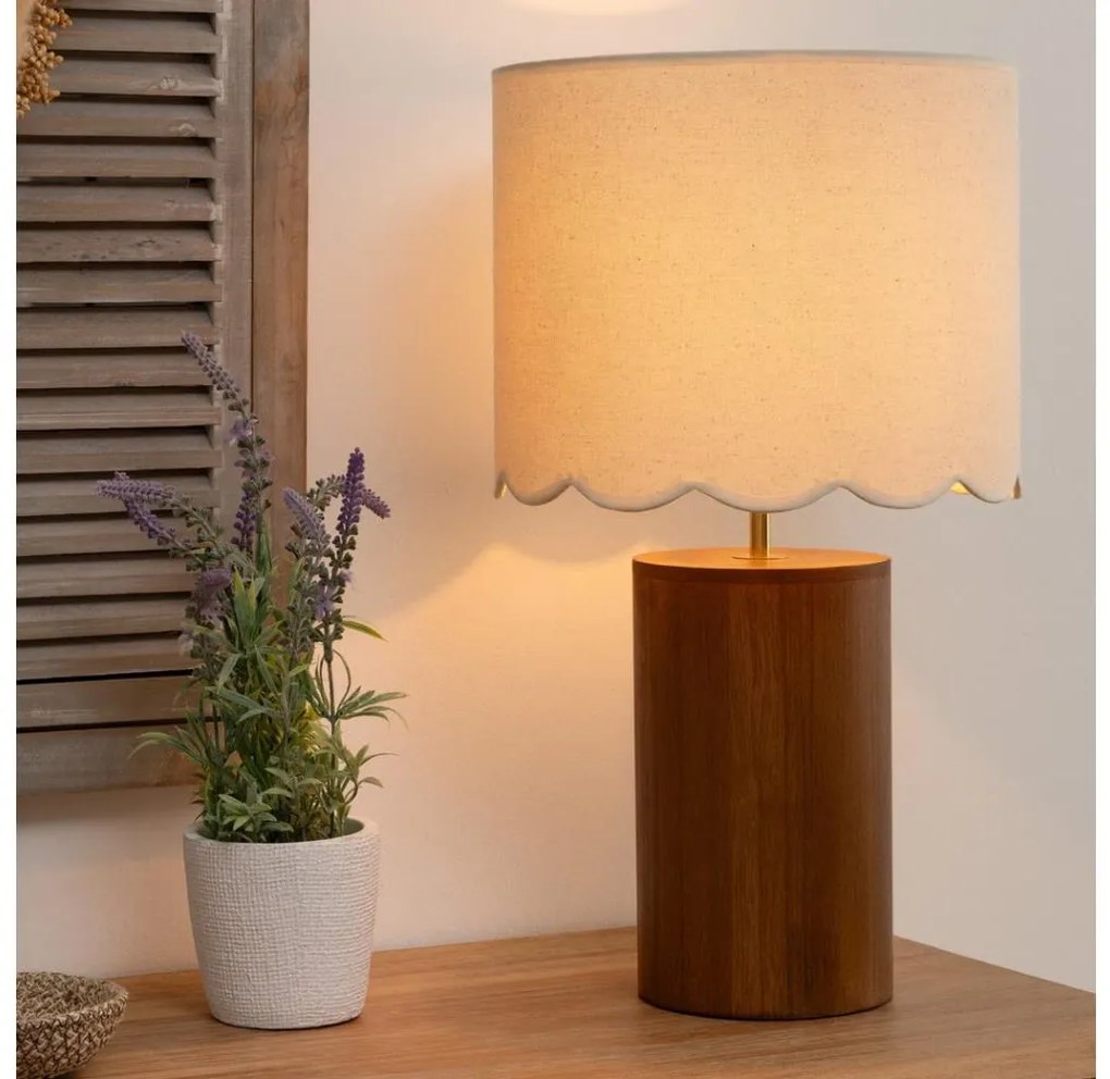 Atmosphera Atmosphera - Asztali lámpa VANIA 1xE27/40W/230V fenyő P6568