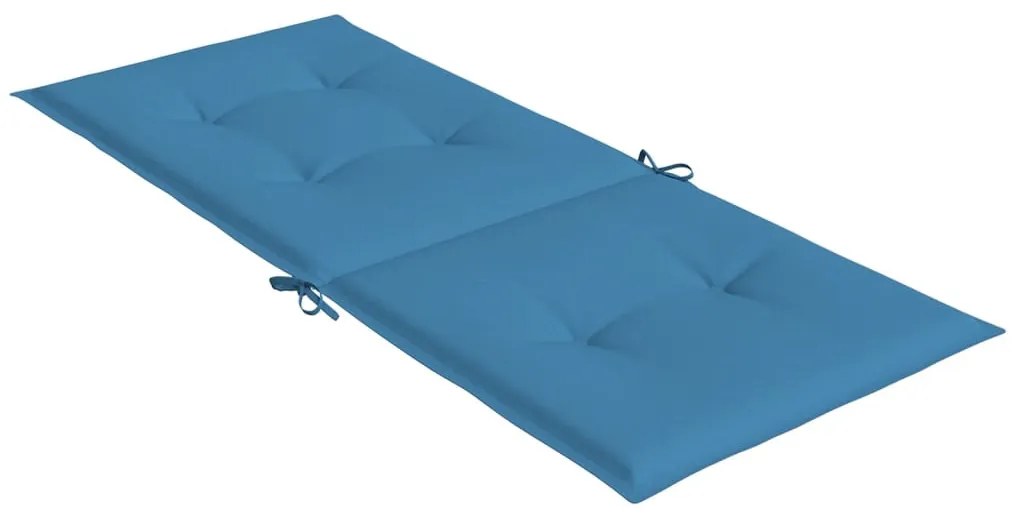 6 db melange kék szövet magas háttámlájú székpárna 120x50x4 cm