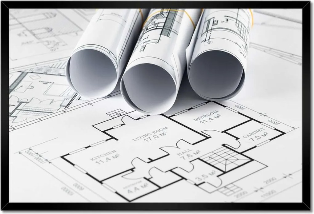Plakátok keretben 60x40 Lakásépítési projektek