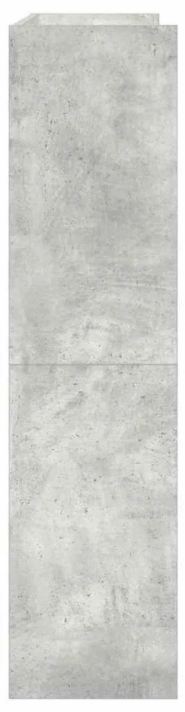 betonszürke szerelt fa cipőtartó 80x25x100 cm