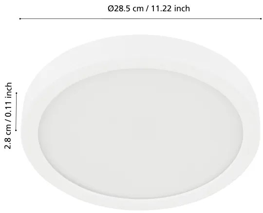 Eglo 98843 - LED Dimmelhető fürdőszobai világítótest FUEVA-Z LED/19,5W/230V IP44