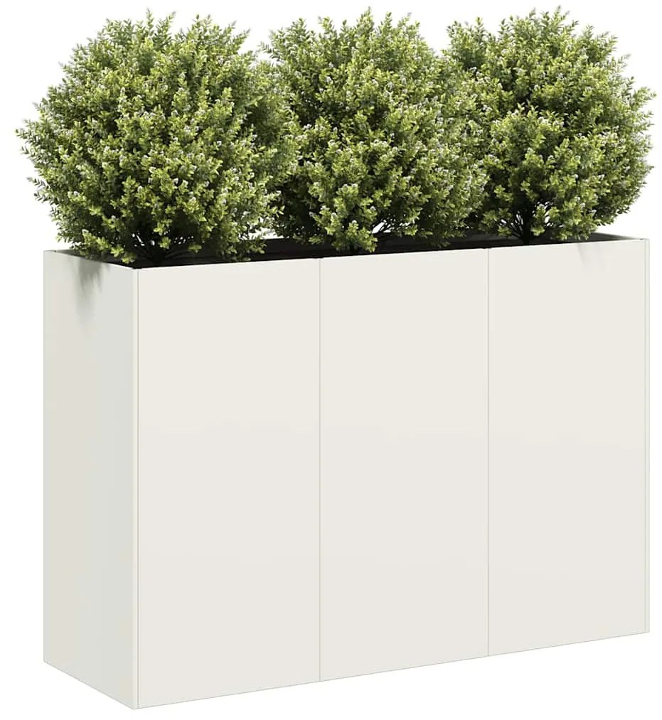 vidaXL ültetvény Fehér 120x40x80 cm Hidegen hengerelt acélból