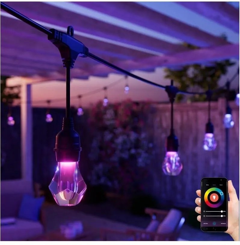 Nanoleaf NF084K02-20SLO - LED RGBWIC dimmelhető fényfüzér 20× LED, 15 m, Wi‑Fi, IP65