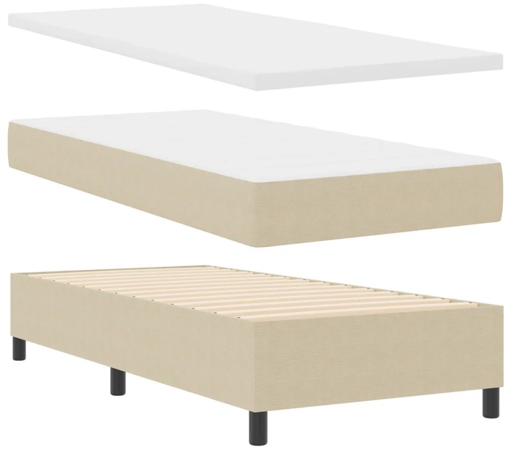Box Spring ágy matraccal világos zöld szürke 90x200 cm kordbársony