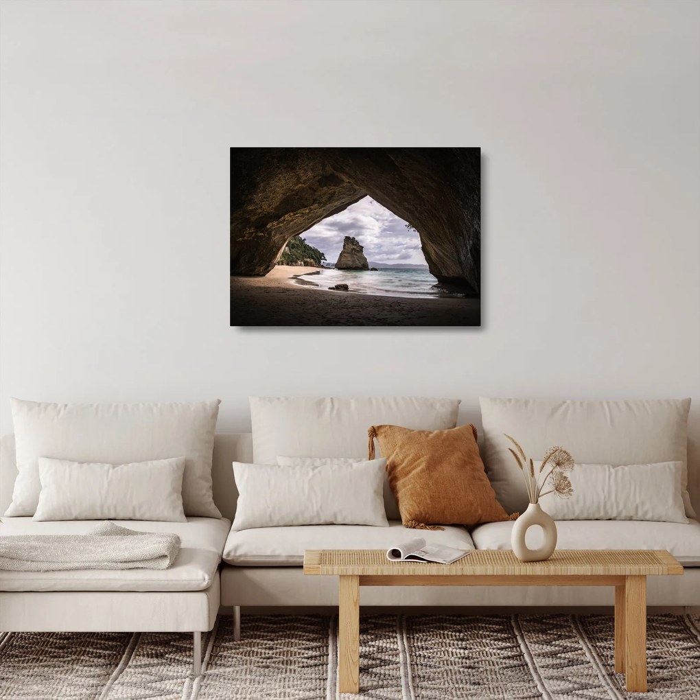 Barlang képe, Új-Zéland (üvegen) (70x50 cm)