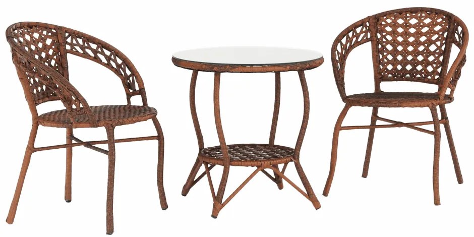 Kerti rattan garnitúra 1+2, JARUB, barna
