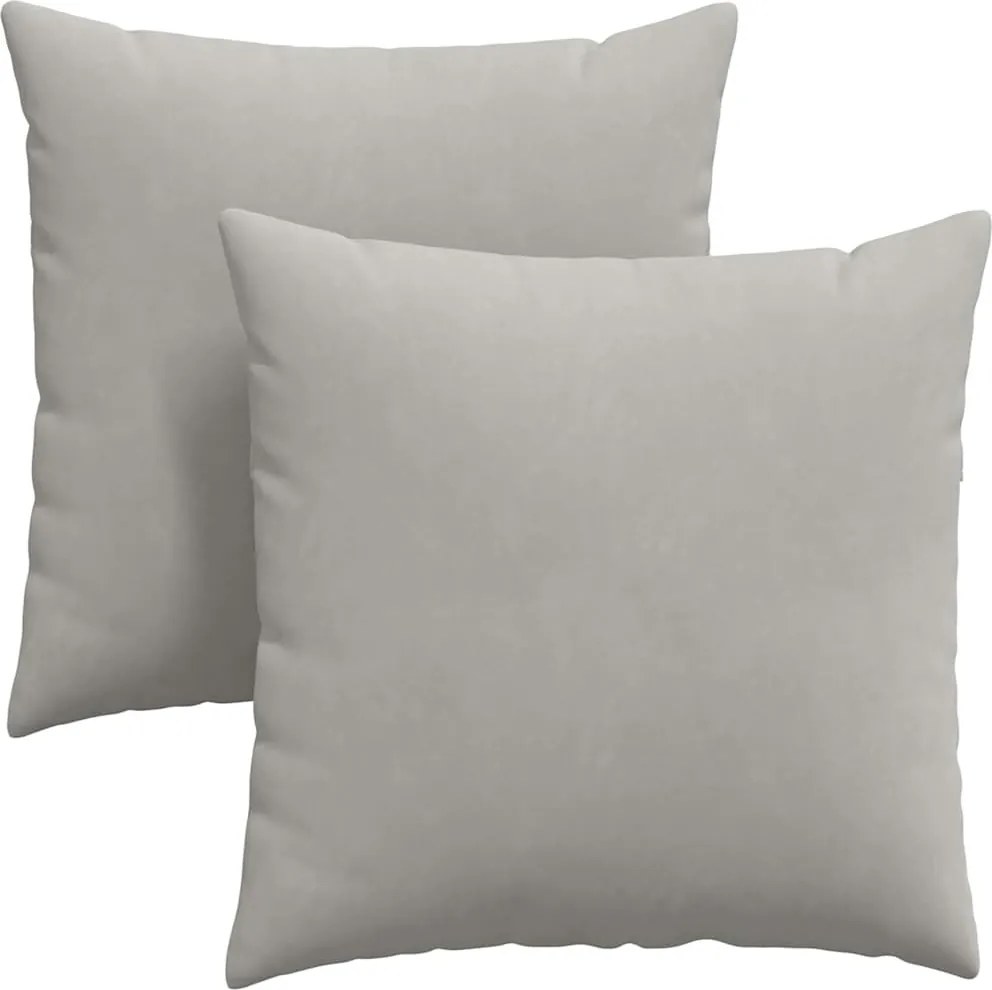 vidaXL Kanapé párnák 2 pcs Világosszürke 60 x 60 cm szövet