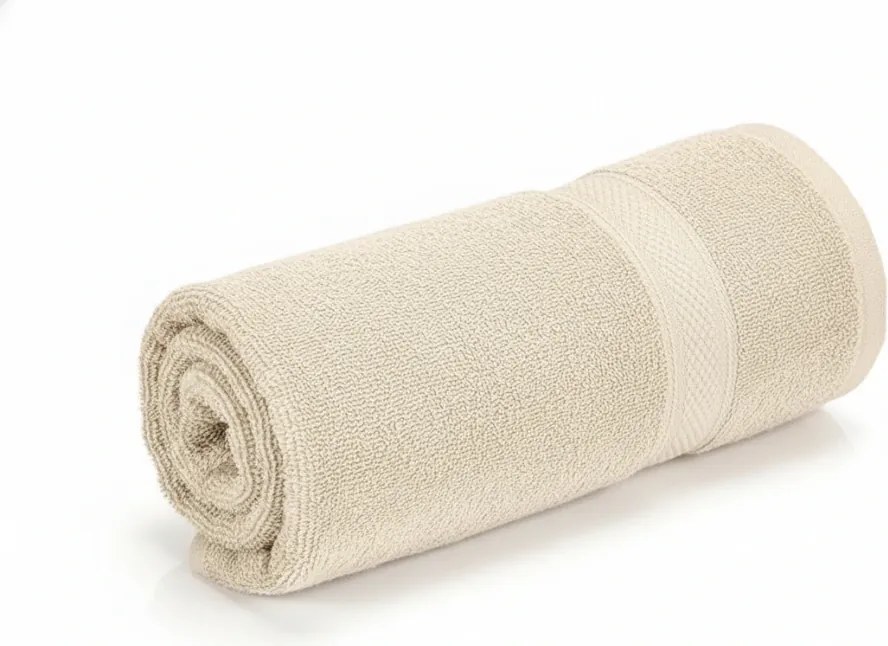 CLARYSSE ELEGANCE törölköző 60x110 cm krémszínű, 100% pamut