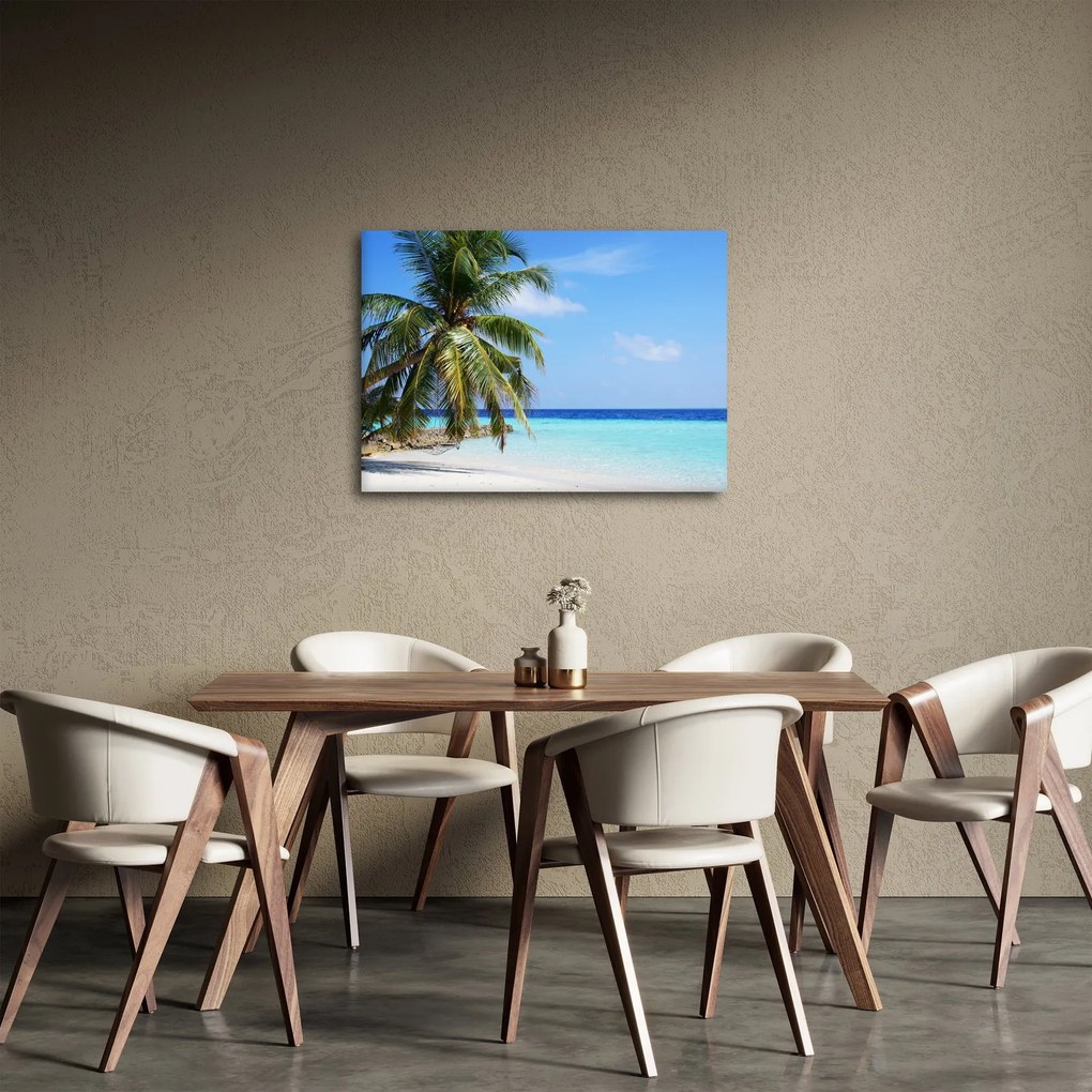 Pálmafák a strandon képe (70x50 cm)
