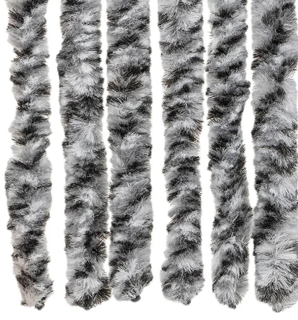 szürke és fekete és fehér zsenília rovarfüggöny 100 x 200 cm