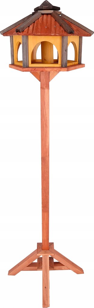Fából készült nagy madáretető gabonatartóval KW50+NB50