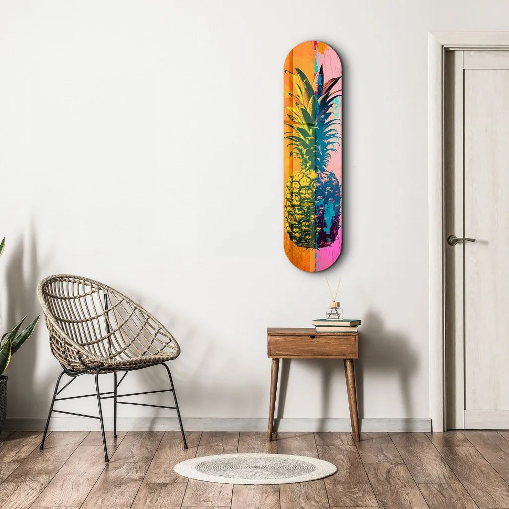 Ananas üvegkép, 20×80 cm