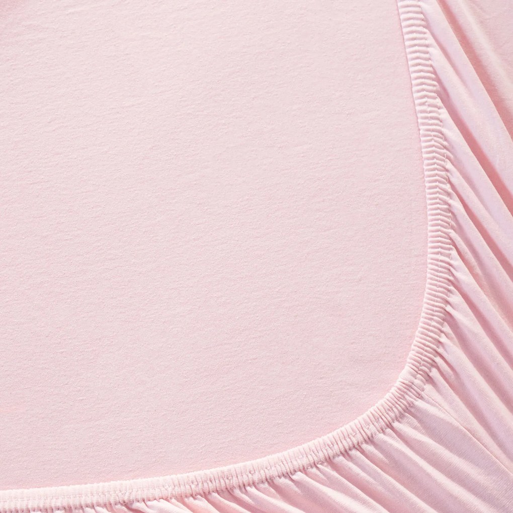 Goldea jersey gumis lepedő - pasztell rózsaszín 160 x 200 cm