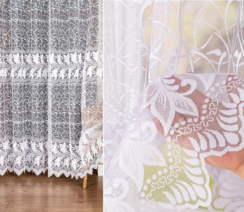 Minta 049348 méret 300x250 cm jacquard függöny, egyenes (szegélyekkel)