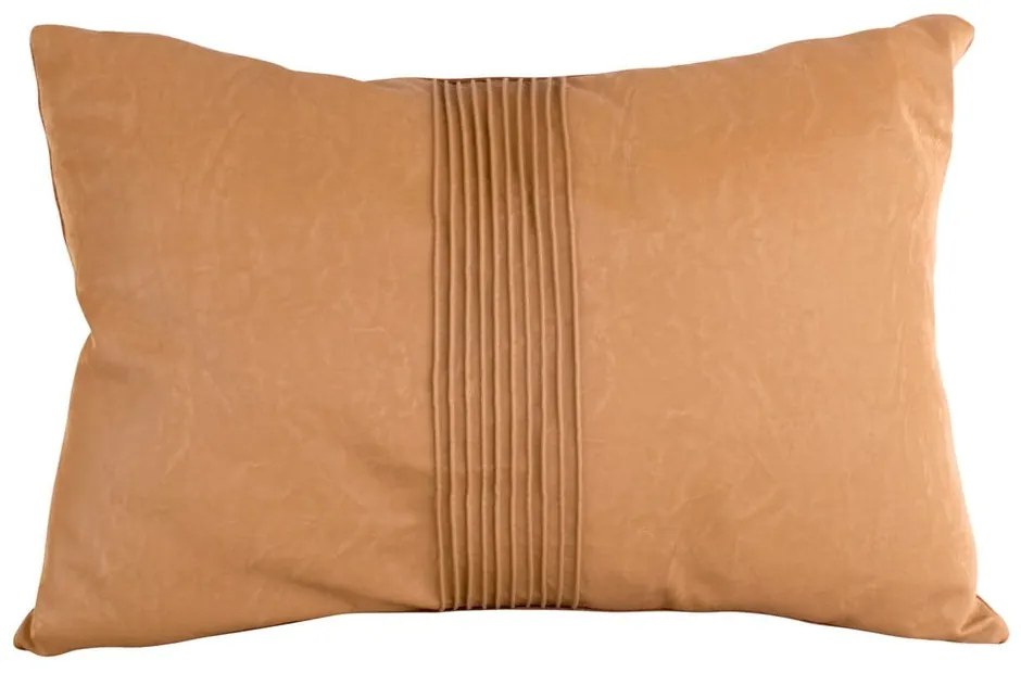 Leather Look konyakbarna párna, 50 x 30 cm - PT LIVING