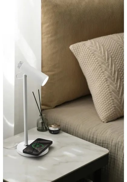 Immax 08990L - LED Dimmelhető asztali lámpa Qi töltővel TIT LED/12W/230V fehér