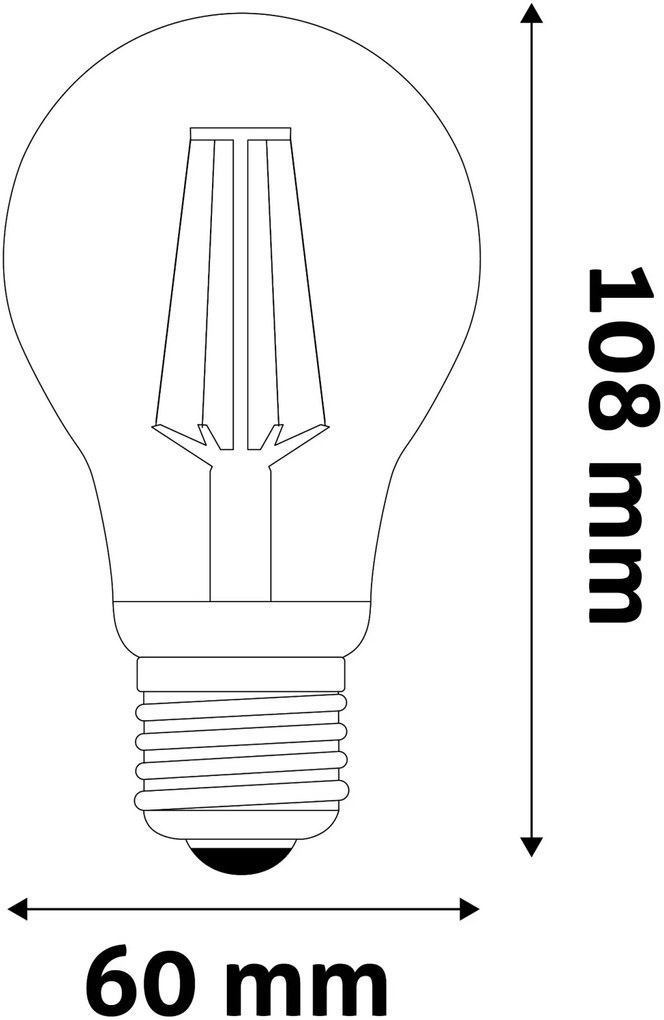 Avide LED White Filament Globe 10.5W E27 WW 2700K