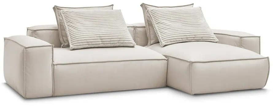 Bézs bőrutánzat sarokkanapé (variálható) Boheme – Bobochic Paris