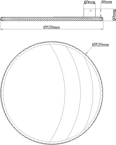 Globo 48493-40 - CONSTANCE LED mennyezeti lámpatest LED/40W/230V Ø 52 cm aranyszínű