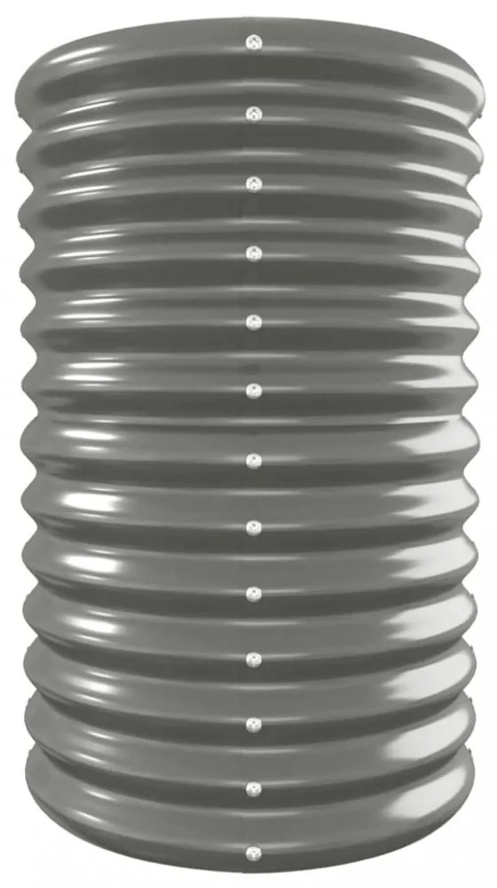 szürke horganyzott acél kerti magaságyás 332x40x68 cm