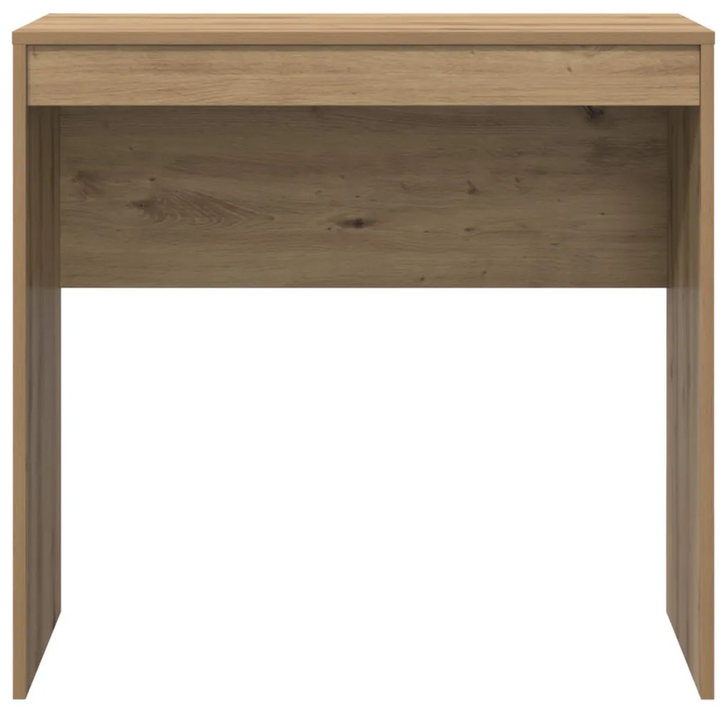 vidaXL Íróasztal Tömör tölgy Mérnökfa 80 x 40 x 76 cm Íróasztal