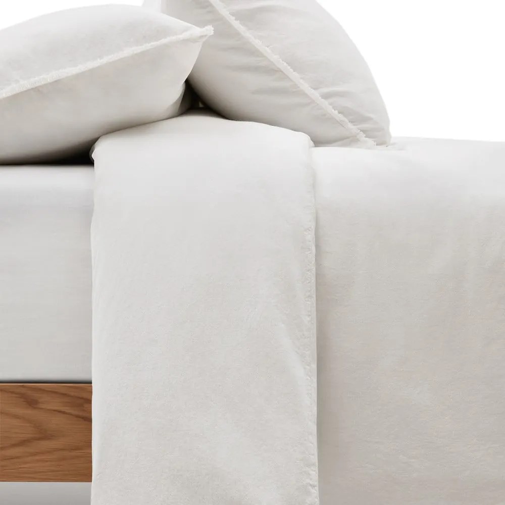Krémszínű kétszemélyes hosszabbított pamut-perkál ágyneműhuzat 240x220 cm Sifinia – Kave Home