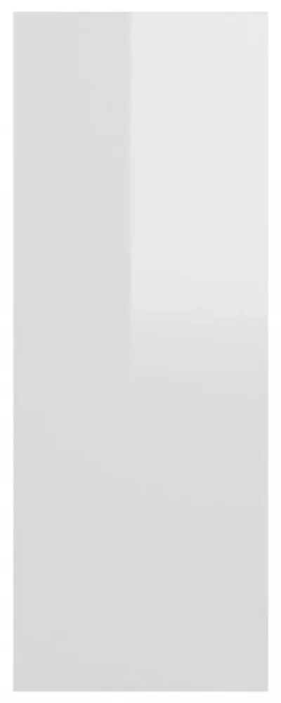 magasfényű fehér forgácslap tálalóasztal 78 x 30 x 80 cm