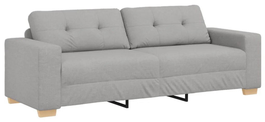 3-Fős Kanapé Felhő Szürke 180 cm Textil
