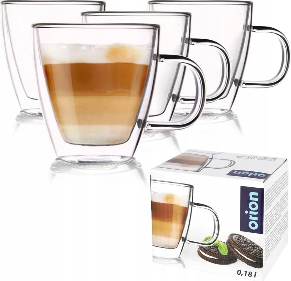 4x Termikus pohár dupla falú kávé latte tea ital bögre