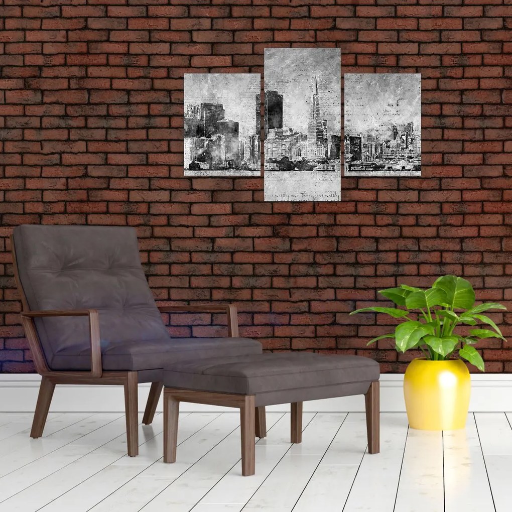 Kép - Kávé művészeti város (90x60 cm)