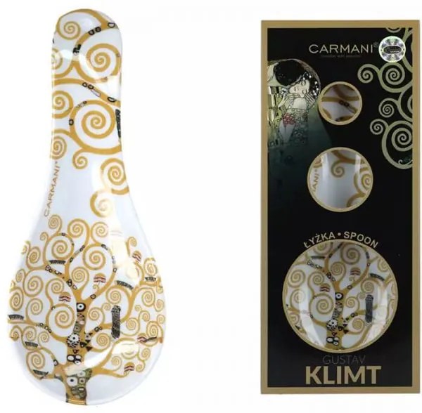 Klimt porcelán fakanáltartó díszdobozban - Életfa