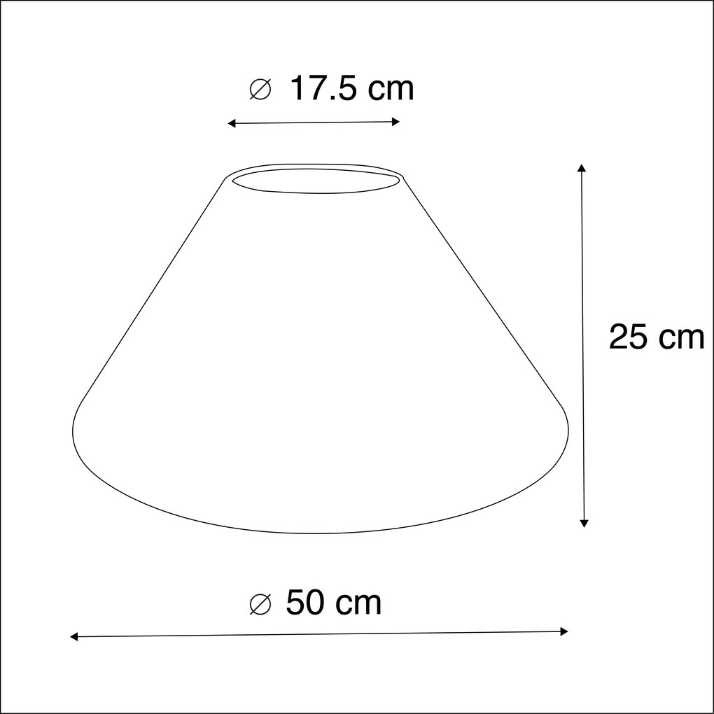 Szövet lámpaernyő bézs kerek szögletes 50/17,5/25