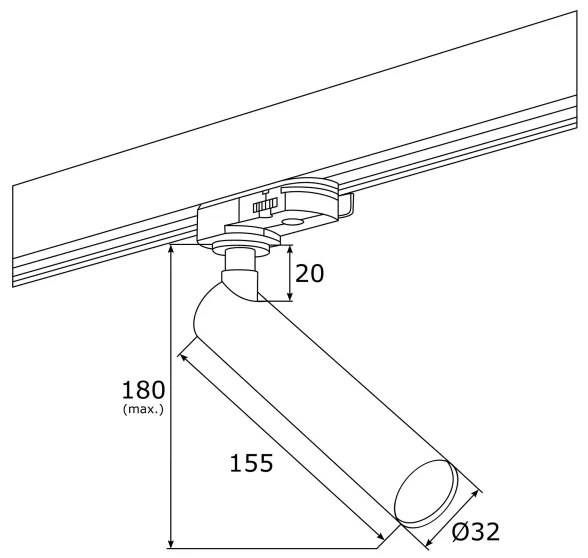 Argon 4353 - ELBRUS LED 4,5W/230V fehér LED spot sínrendszerhez