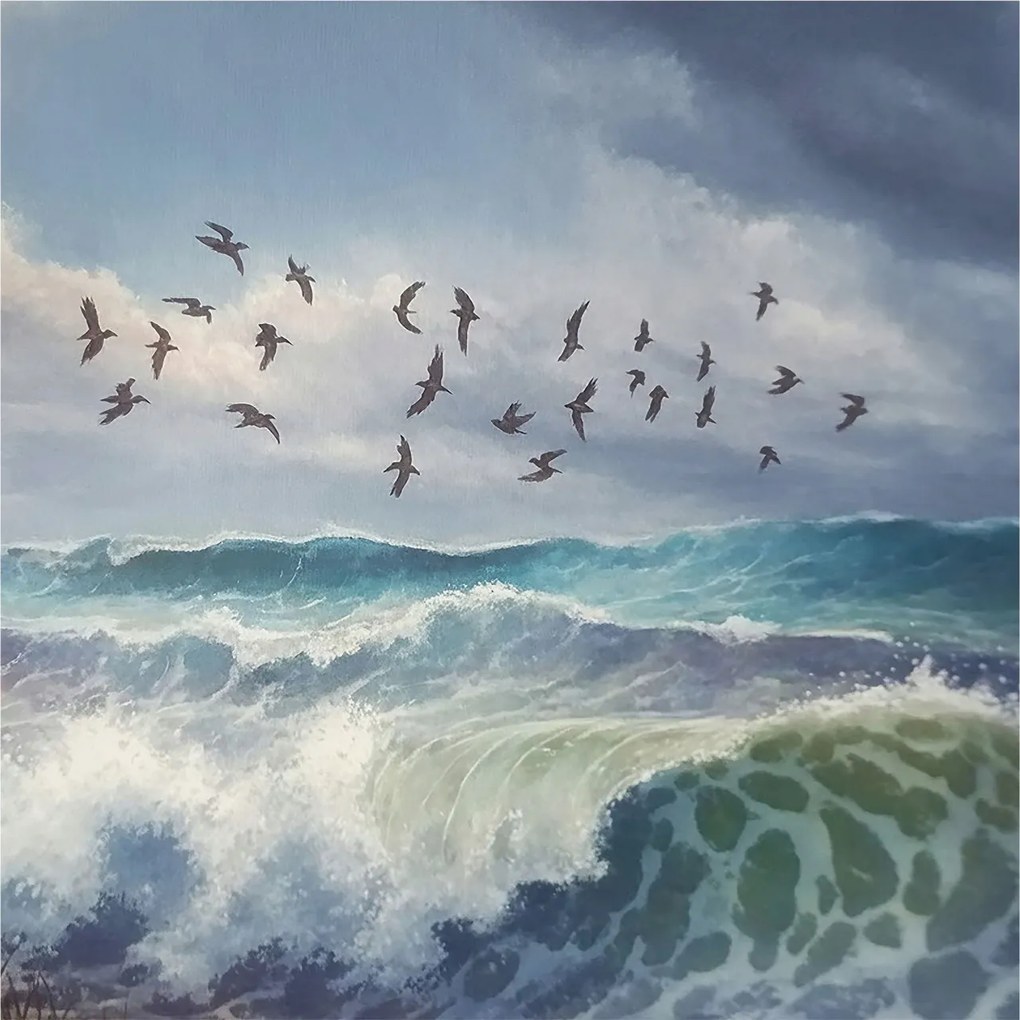 Dekoratív Fotótapéta Hálószobába Tengeri hullámok 250x250 Ragasztó