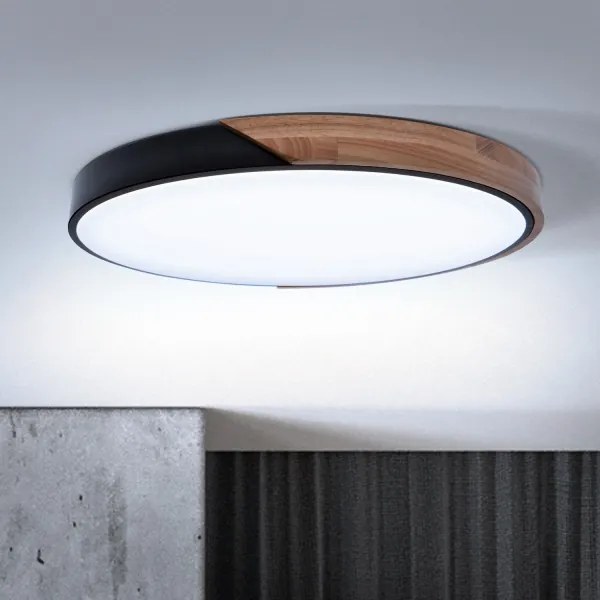 Brilagi - LED dimmelhető lámpatest PILANA LED/60W/230V tölgy/fekete átm. 58,5 cm + távirányító