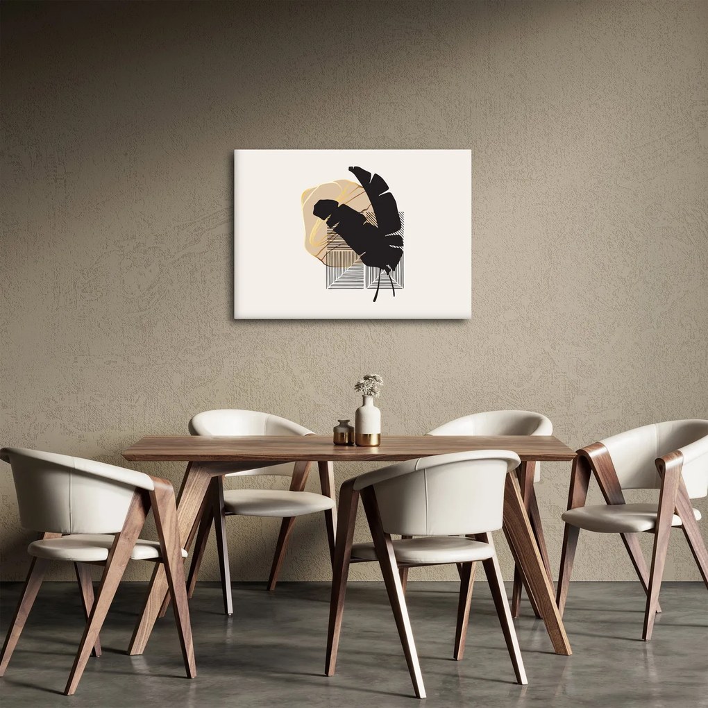 Kép - Absztrakció trópusi levelekkel N⁰4 (70x50 cm)