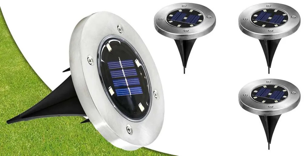 4 db kültéri, beépíthető szolár lámpa