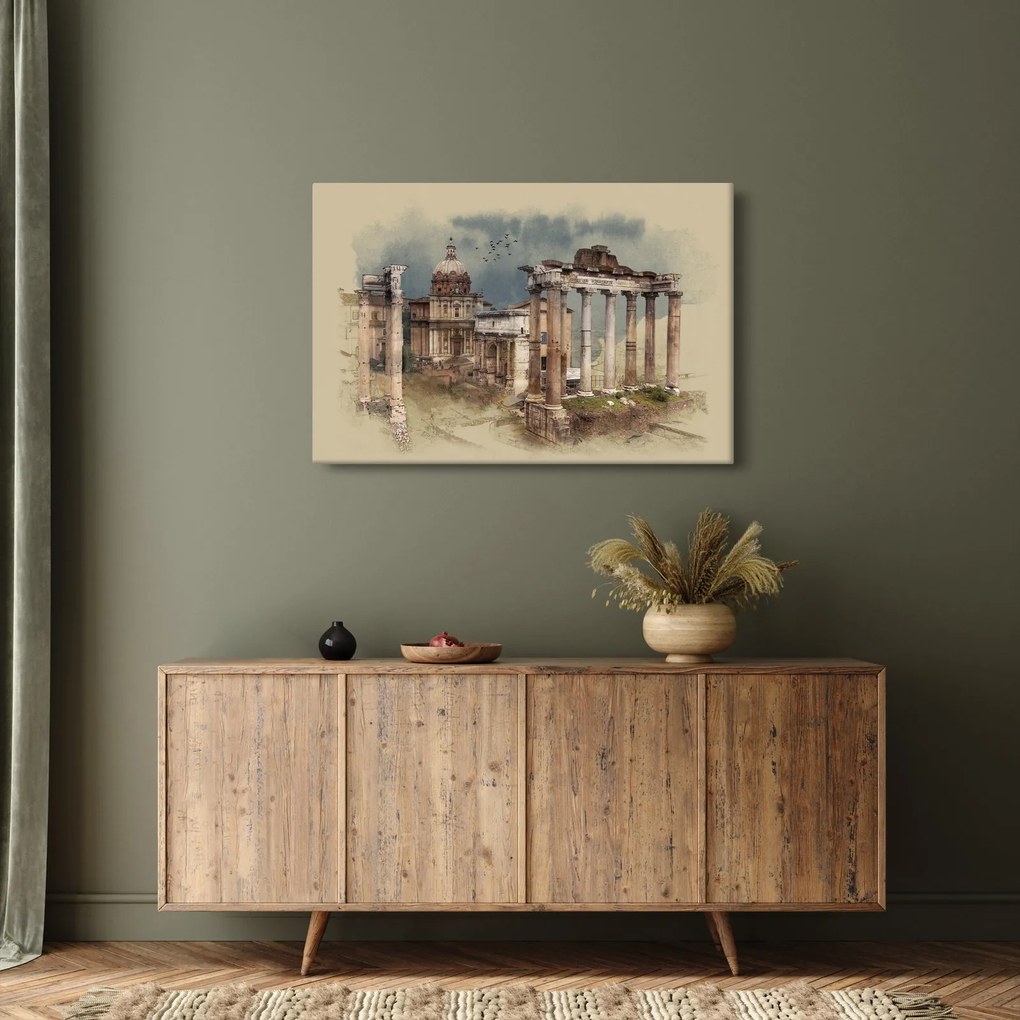 Kép - Forum Romanum, Róma, Olaszország (90x60 cm)