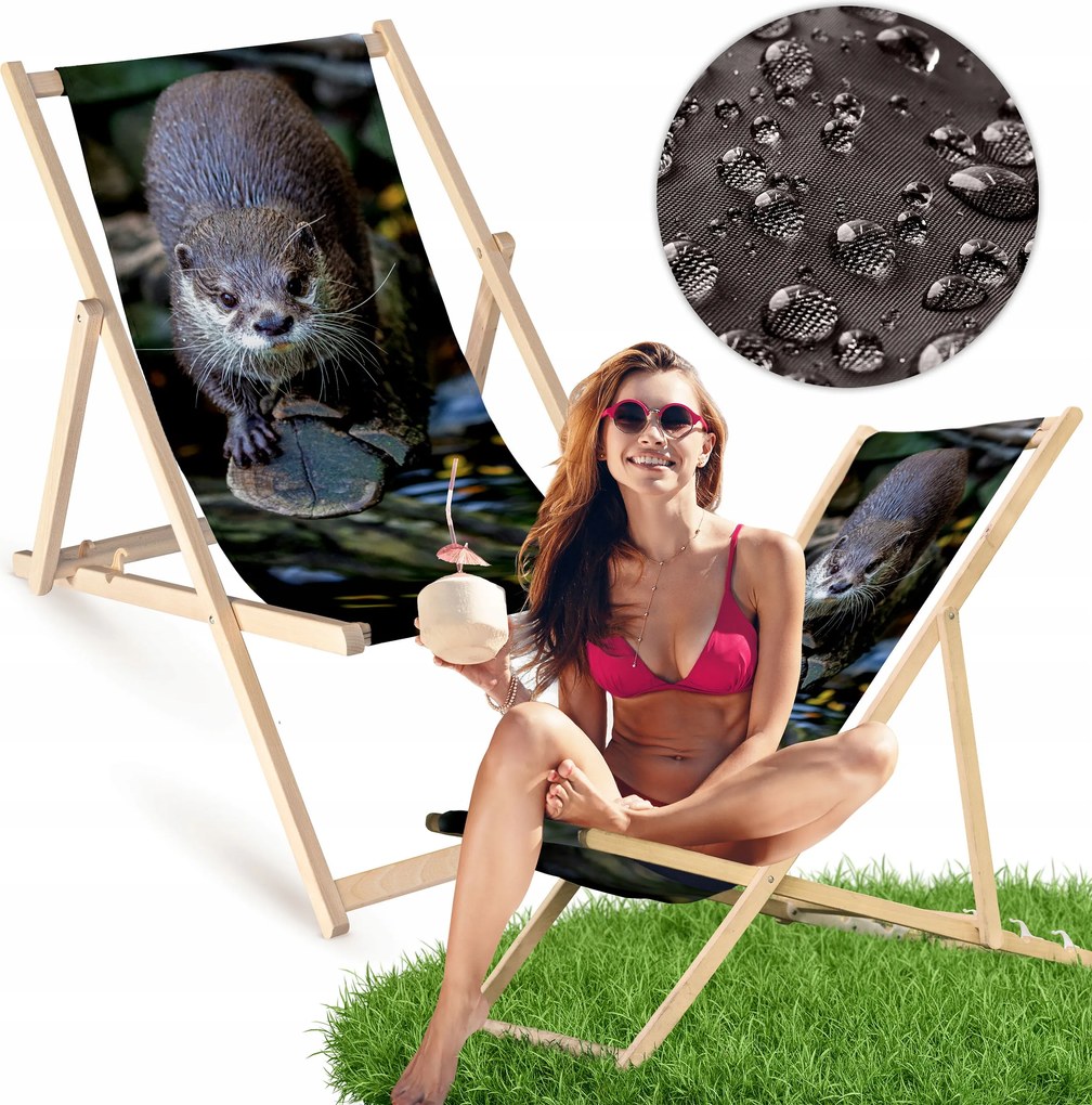 Fa napozóágy nyomtatott Vidra Kerti Strand Bükk Terasz