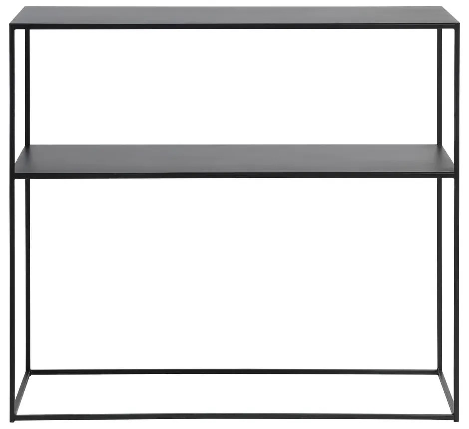Fekete fém konzolasztal 35x90 cm Pebble – Unique Furniture