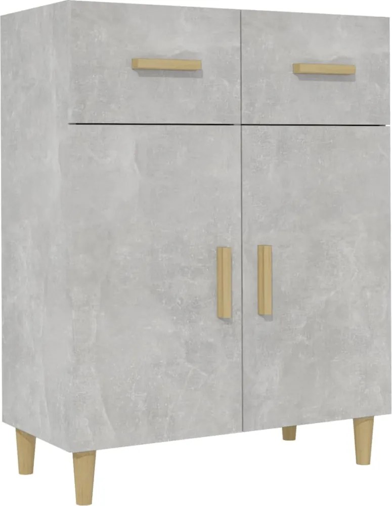 vidaXL betonszürke szerelt fa tálalóasztal 69,5 x 34 x 89 cm