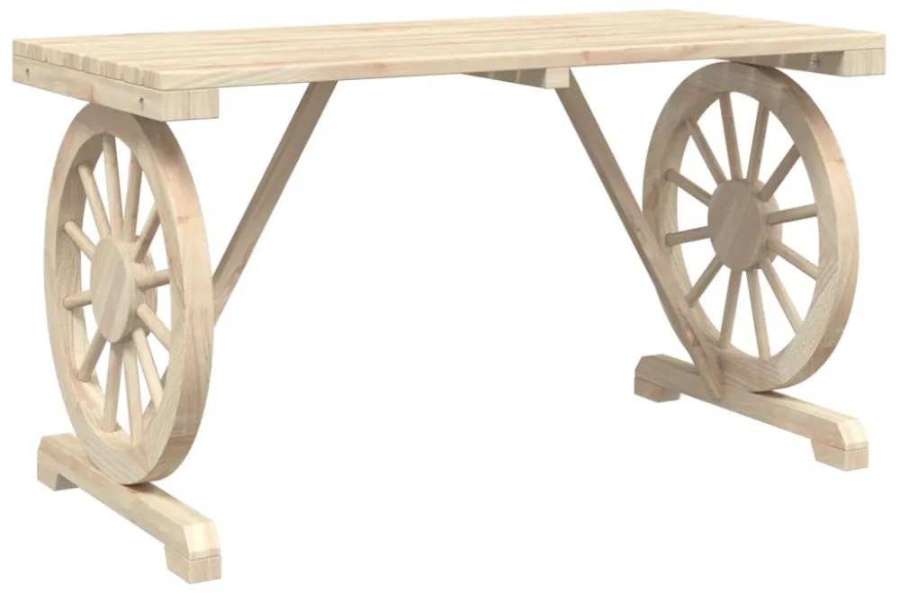 tömör fenyőfa kerti asztal 115 x 55 x 65 cm
