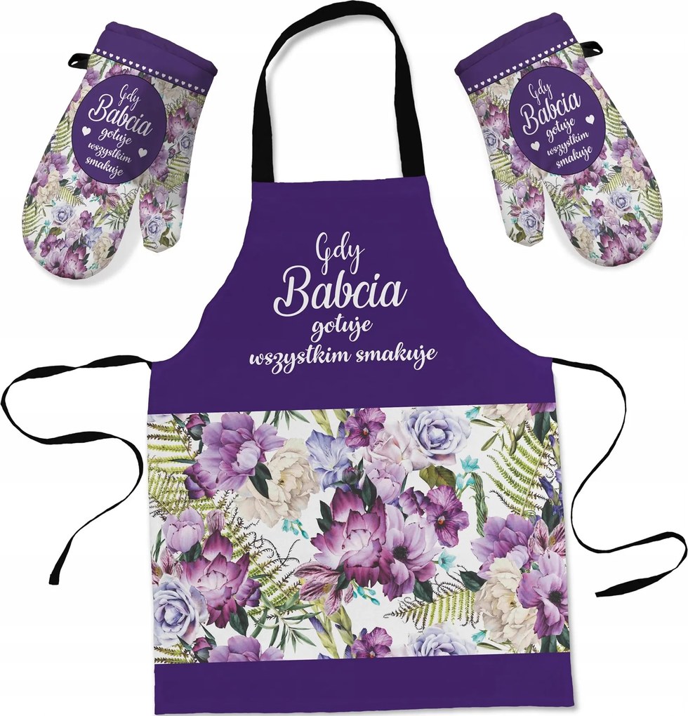Konyhai Kötény Szett Konyhai Kesztyű Nagymama Napjára Ajándék