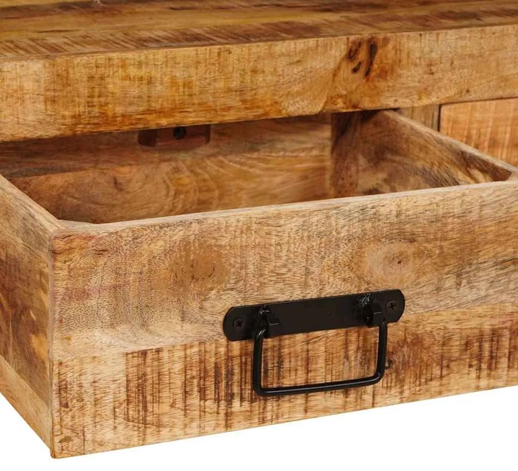 Konzolasztalok 2 pcs Barna 160 x 33 x 75 cm Tömör Mangófa