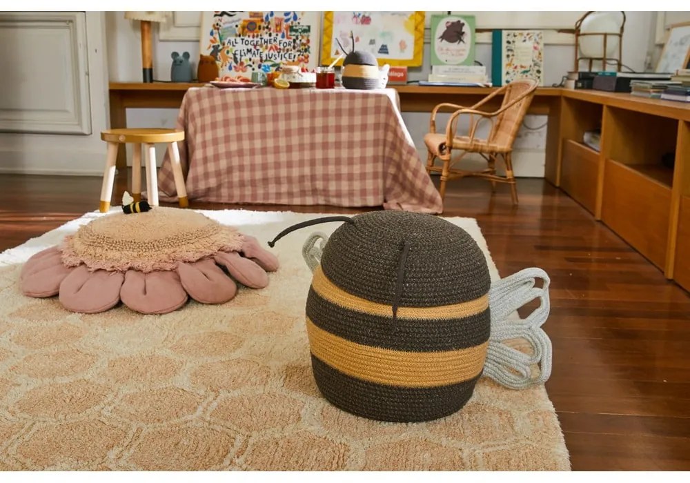 Textil játéktároló kosár ø 30x32 cm Mama Bee – Lorena Canals