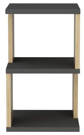 Éjjeliszekrény Carter - Anthracite, Oak