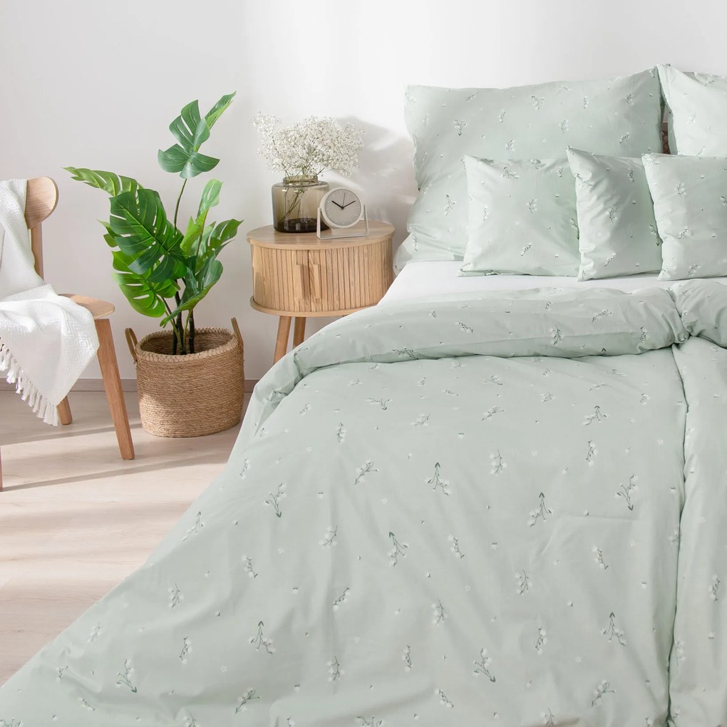 Goldea pamut ágyneműhuzat - gyöngyvirág mintás 140 x 220 és 70 x 90 cm