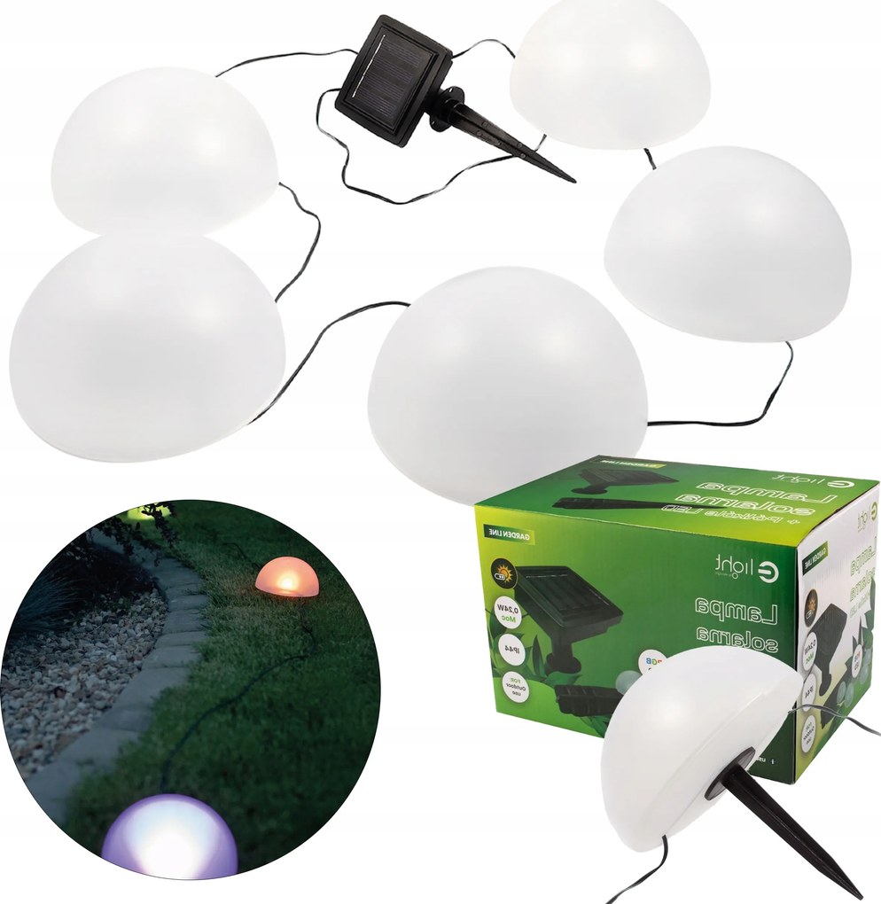 Hemi Rgb napelemes lámpa IP44 kerti Eko-light Rgb